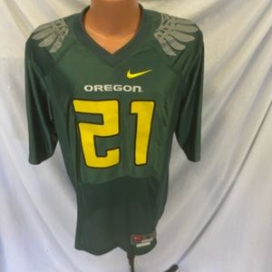 Green Oregon DUCKS Nike FOOTBALL JERSEY #21 Mens S